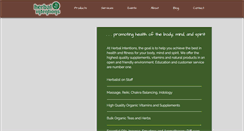 Desktop Screenshot of herbalintentions.com